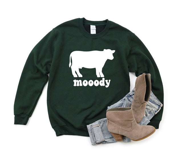 Moody Cow Graphic Sweatshirt