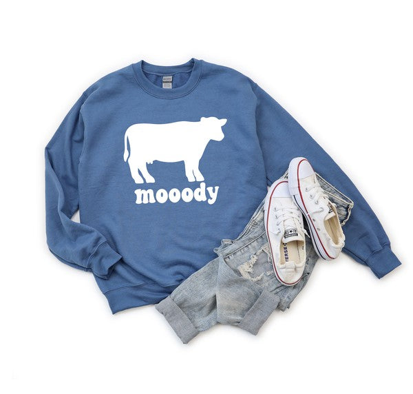Moody Cow Graphic Sweatshirt