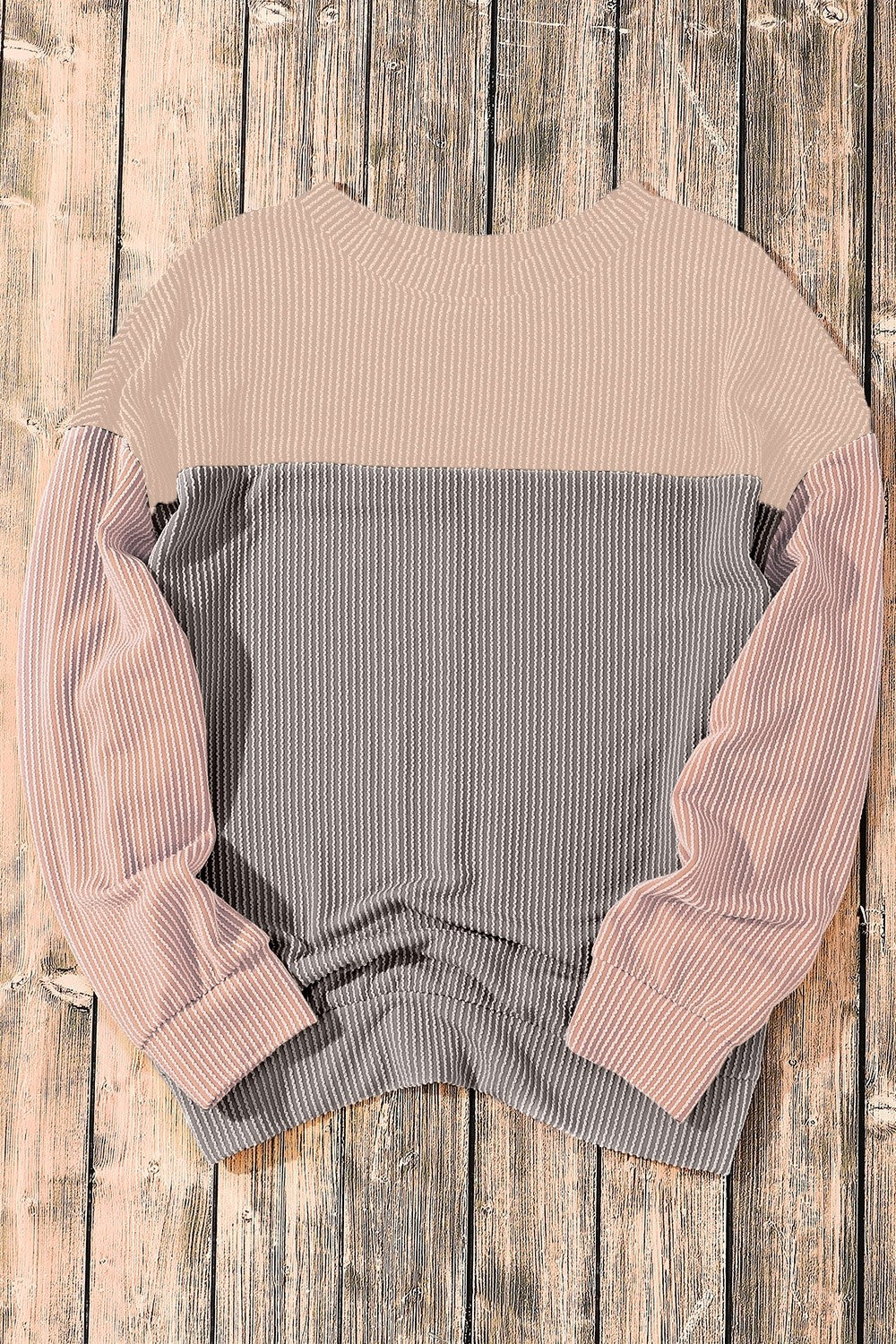 Color Block Dropped Shoulder Blouse