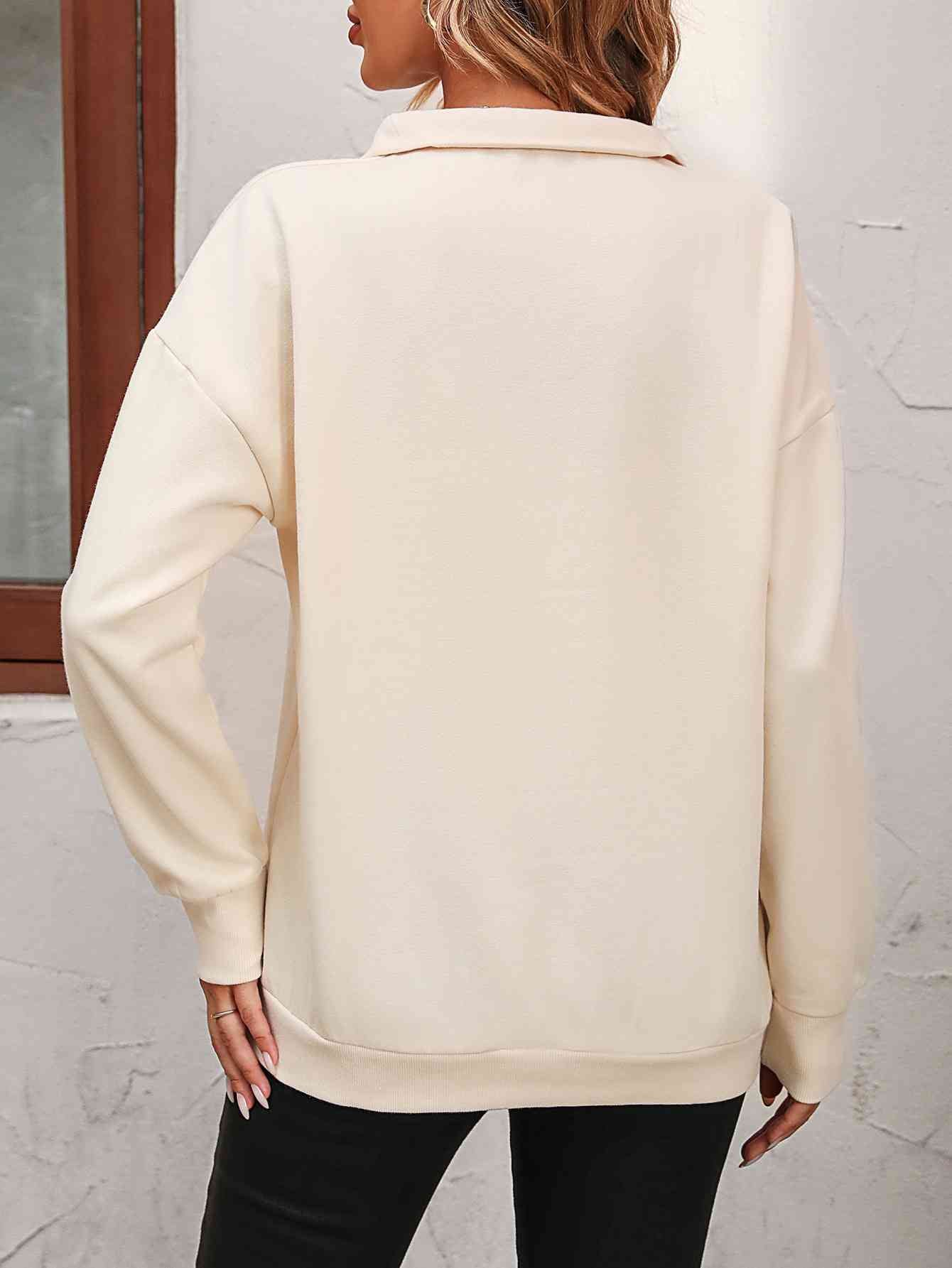 Dropped Shoulder Quarter-Zip