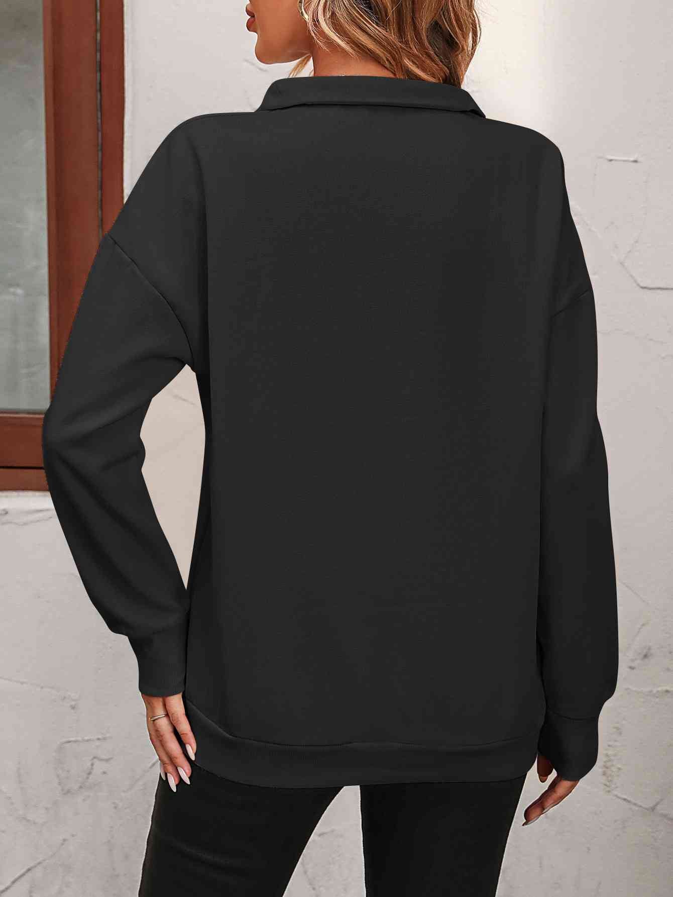 Dropped Shoulder Quarter-Zip