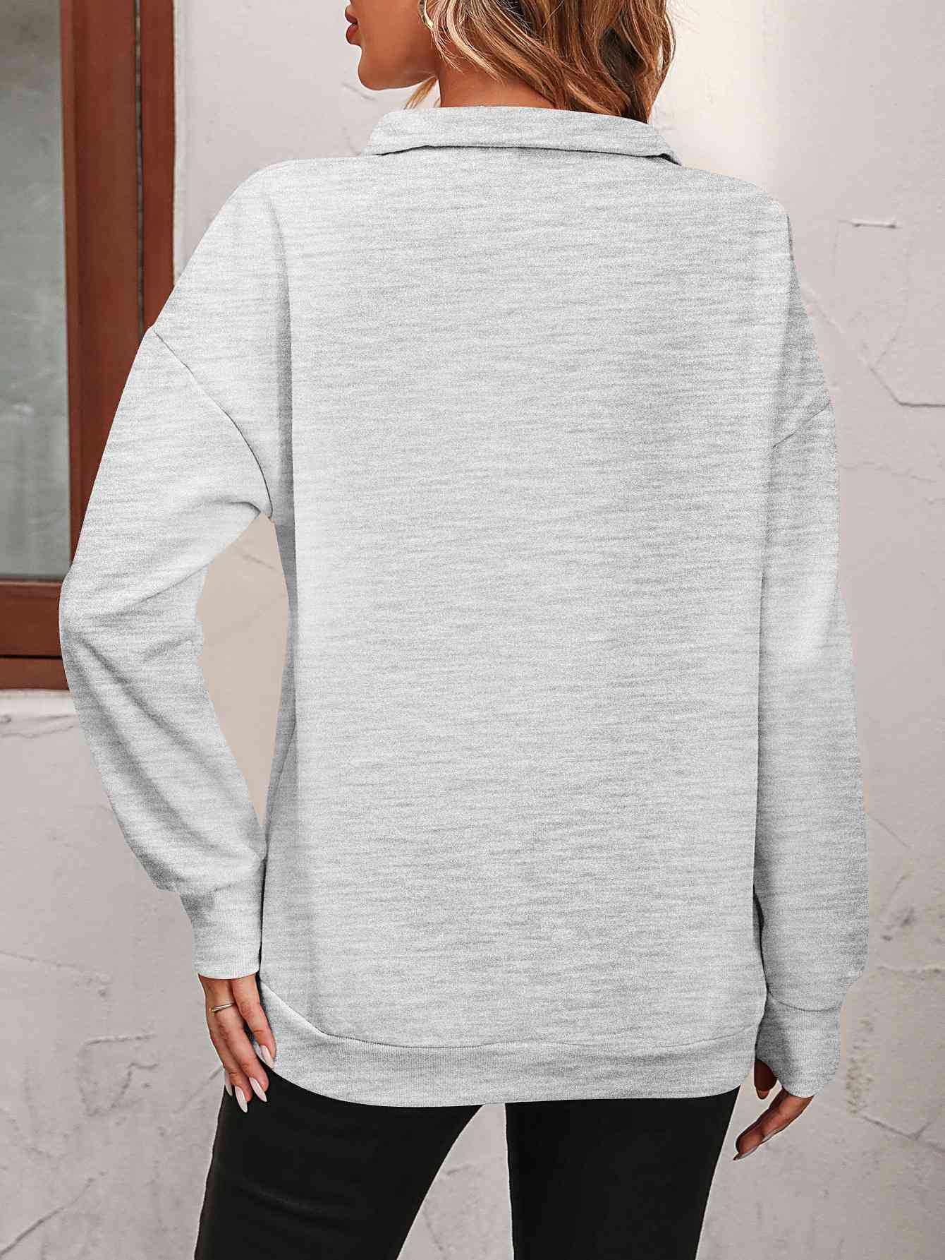 Dropped Shoulder Quarter-Zip