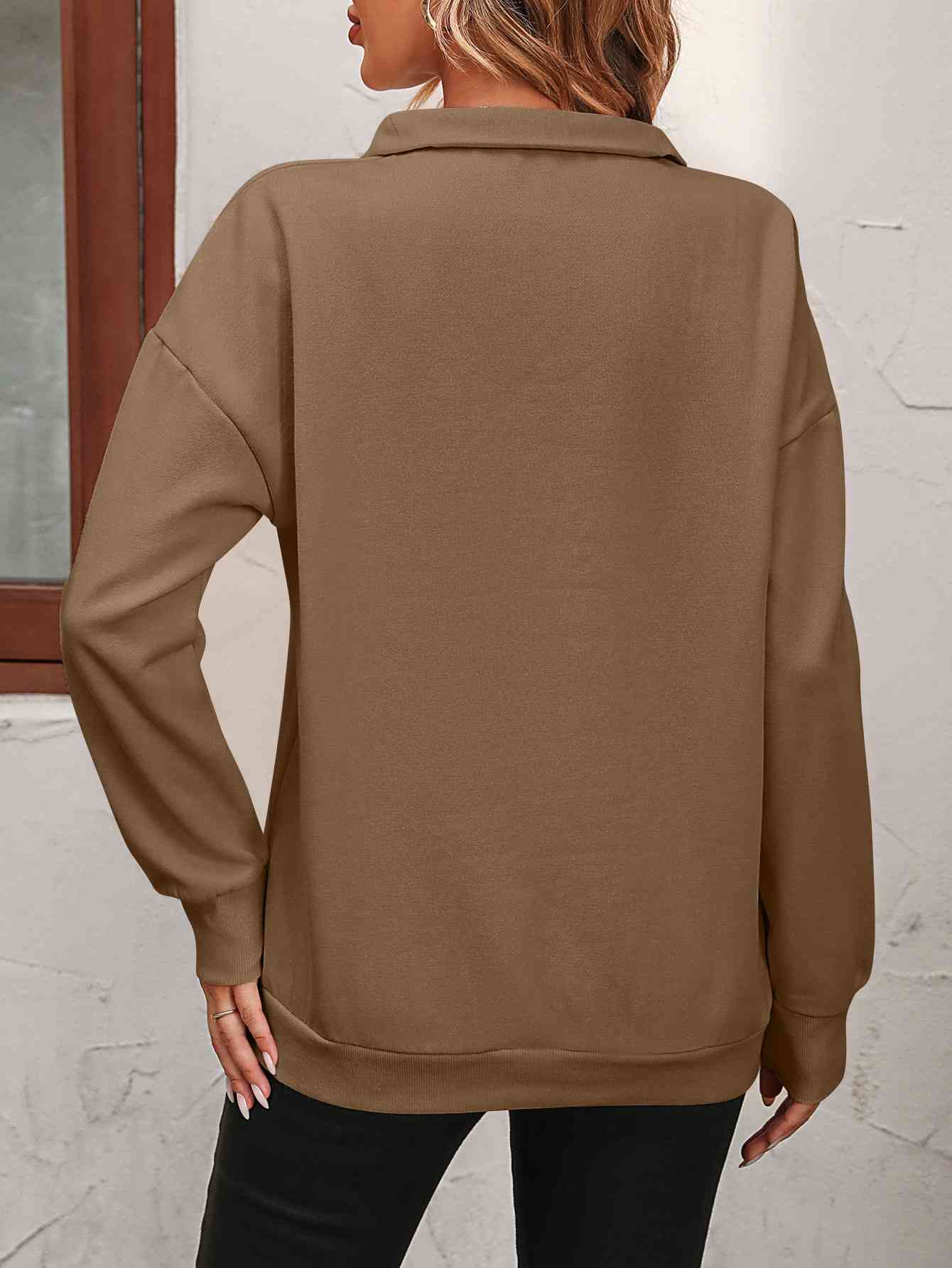 Dropped Shoulder Quarter-Zip