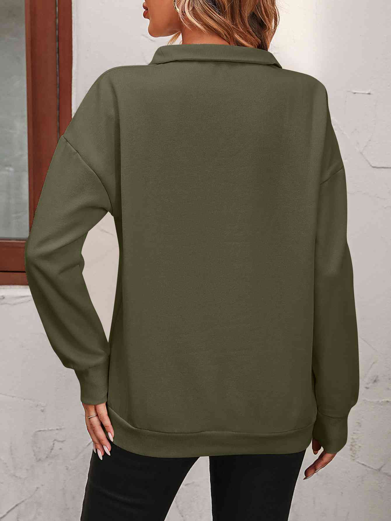 Dropped Shoulder Quarter-Zip