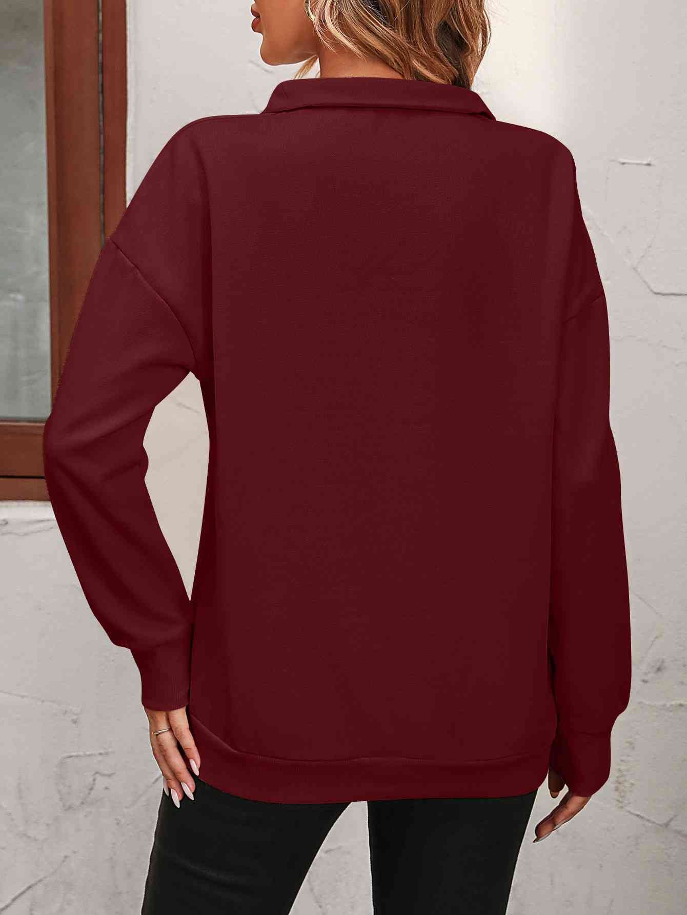 Dropped Shoulder Quarter-Zip