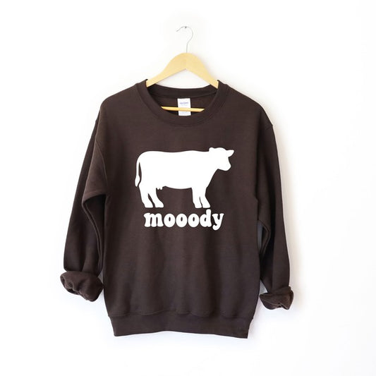 Moody Cow Graphic Sweatshirt